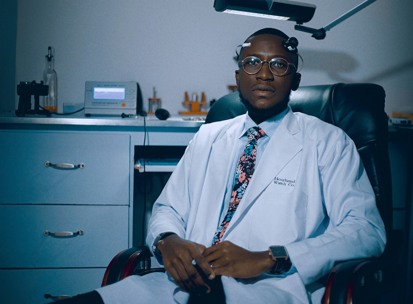 Professional African male doctor in a medical office