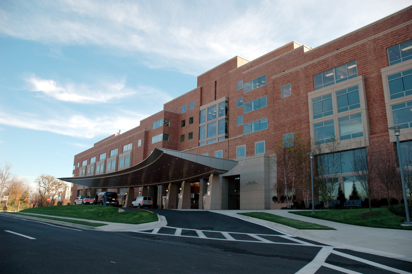 Modern hospital building exterior